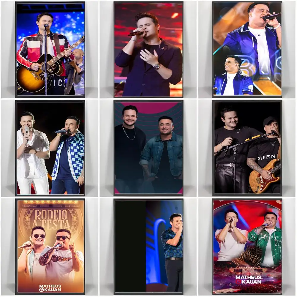 Brazilian Singer M-Matheus Kauan Poster  Self-adhesive Art Waterproof Paper Sticker Coffee House Bar Room Wall Decor