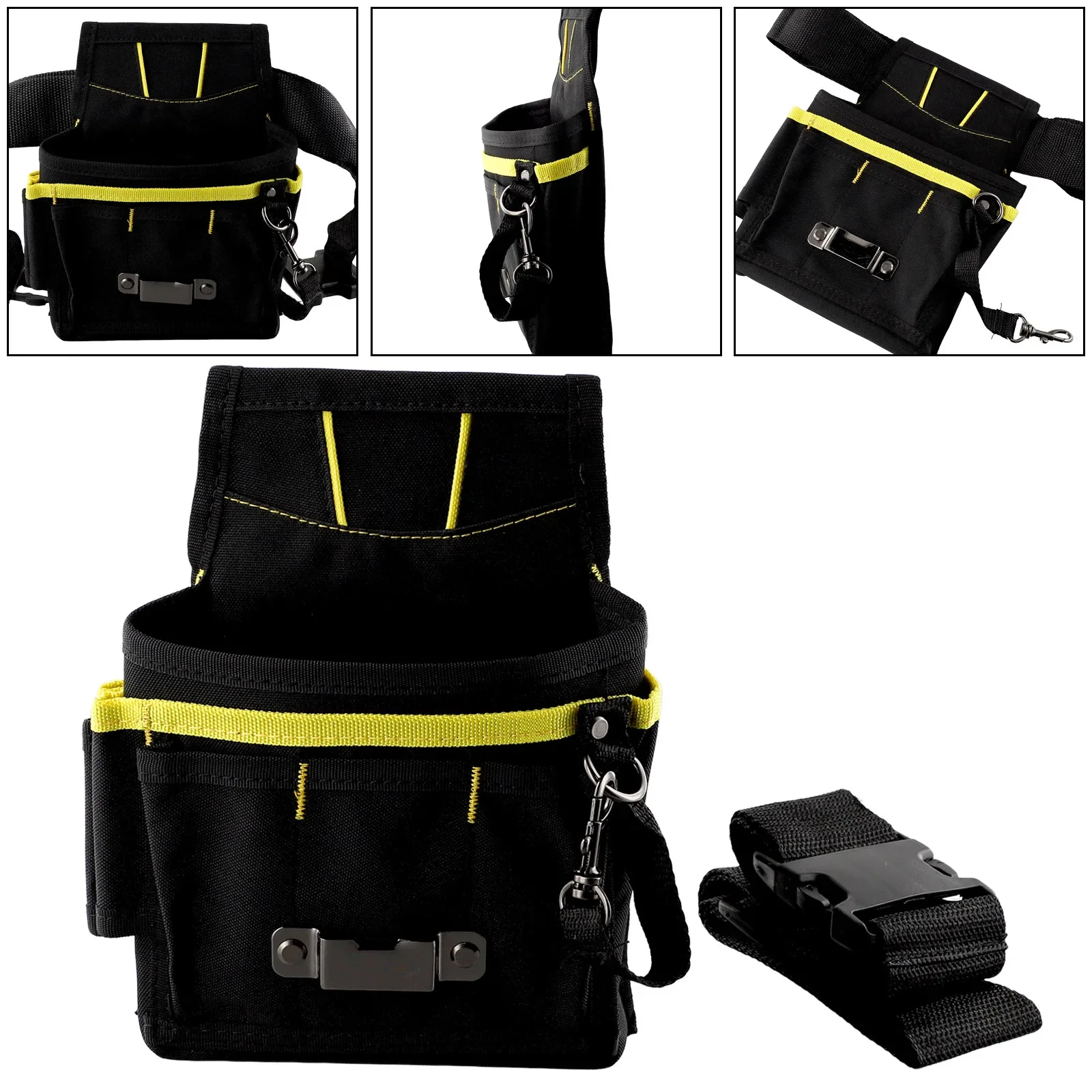 Waist Storage Tool Bag 24*17*4cm 600D Oxford Fabric Belt Tool Black Holder Kits For Wrench Screwdriver Brand New