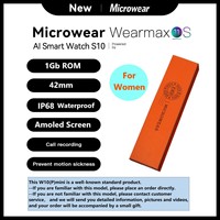 Microwear W10Pmini AMOLED IP68 Waterproof  Smartwatch W10P Mini Reloj Inteligente for Women Ladies Female with 42mm Screen