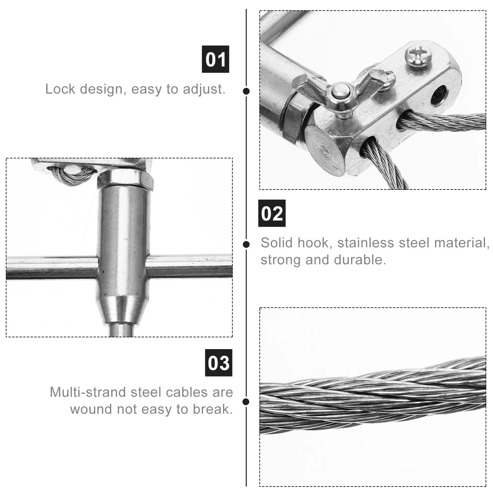 

Durable Stainless Steel Adjustable Pig Holder Catcher Portable Pig Trap Farm Equipment Livestock Snare Multi-Strand Steel Cable