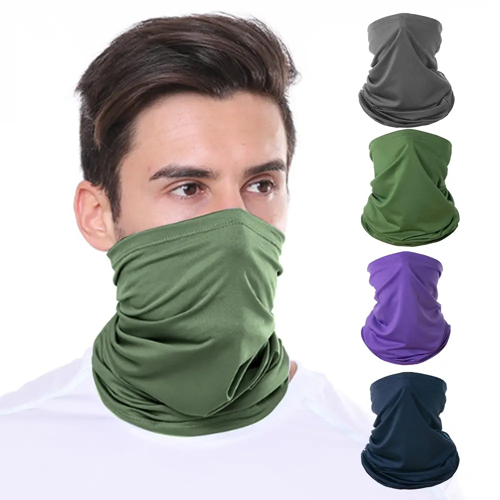 Silk Scarf Unisex Magic Scarf Outdoor Sports Bicycle Headband Bike Cycling Balaclava Neck Tube Warmer Riding Bandanas Face Mask