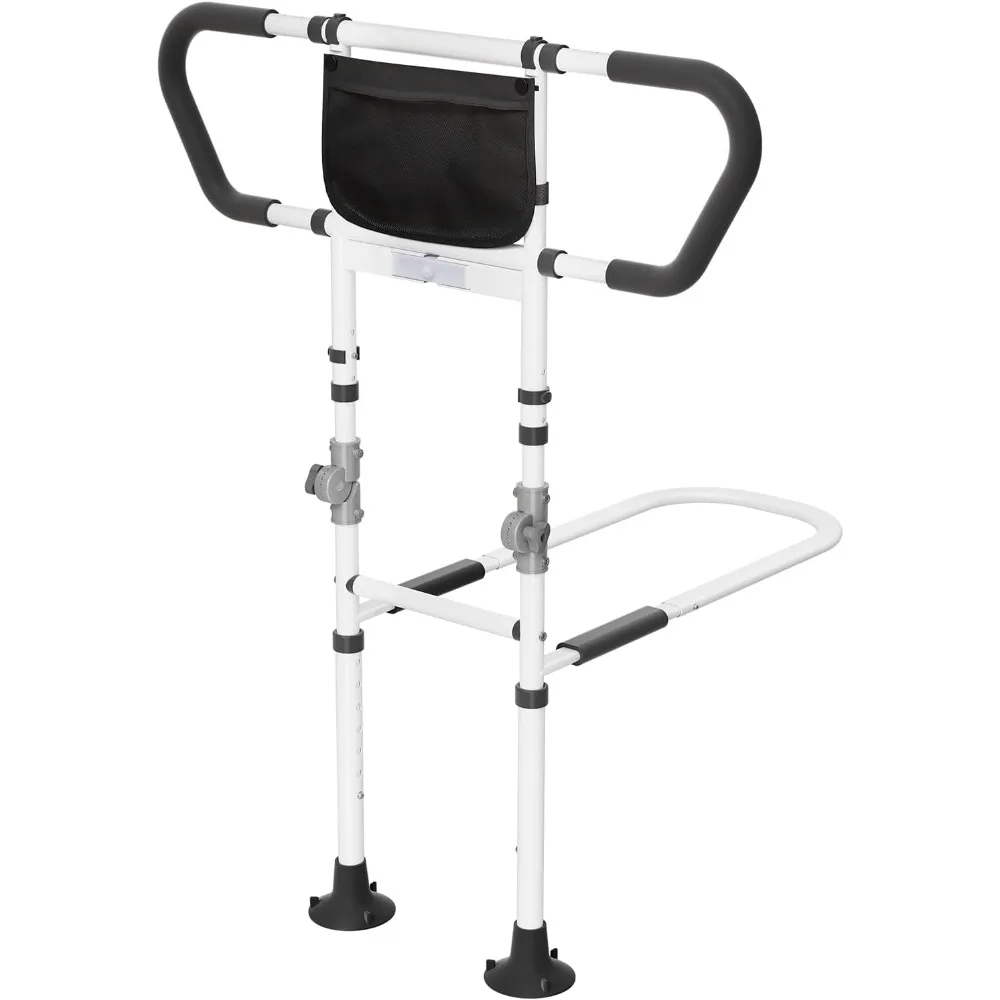 

Bed Rails for Elderly Adults Seniors Adjustable Height Safety Rail with 400 Lbs Capacity, Non-Slip Handle & Smart Night Light, F