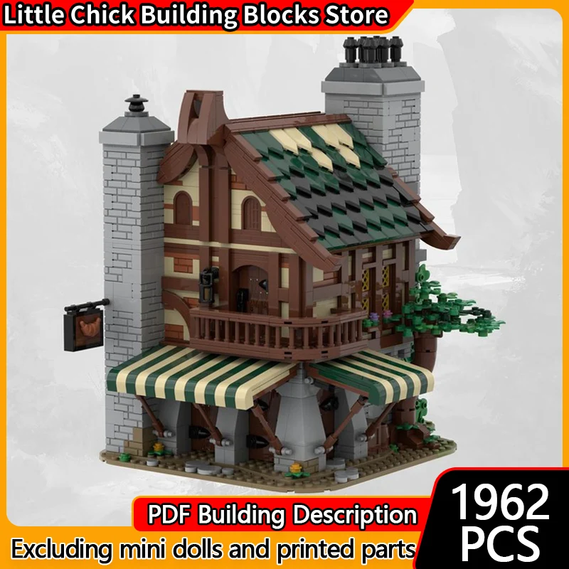 Stadt Street View Modell MOC Gebäude Ziegel Bäckerei Architektur Modulare Technologie Kinder Urlaub Geschenke Montieren Spielzeug Anzug