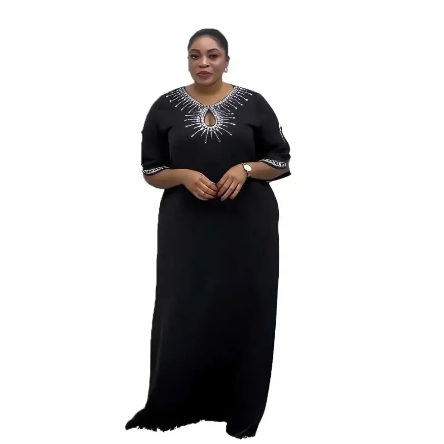 

Elegant Plus Size African Dresses for Women Autumn African O-neck Polyester Weddding Party Evening Long Maxi Dress Gowns Outfits