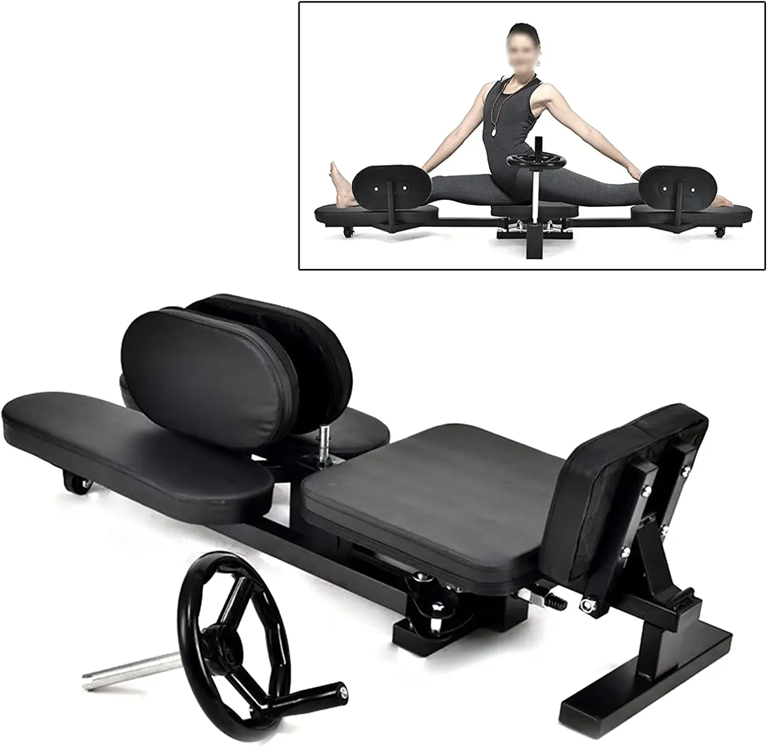 Cheap Price Gym Fitness Leg Split Yoga Exercise Stretch Machine With Adjustable Wheel And Large Size Seat