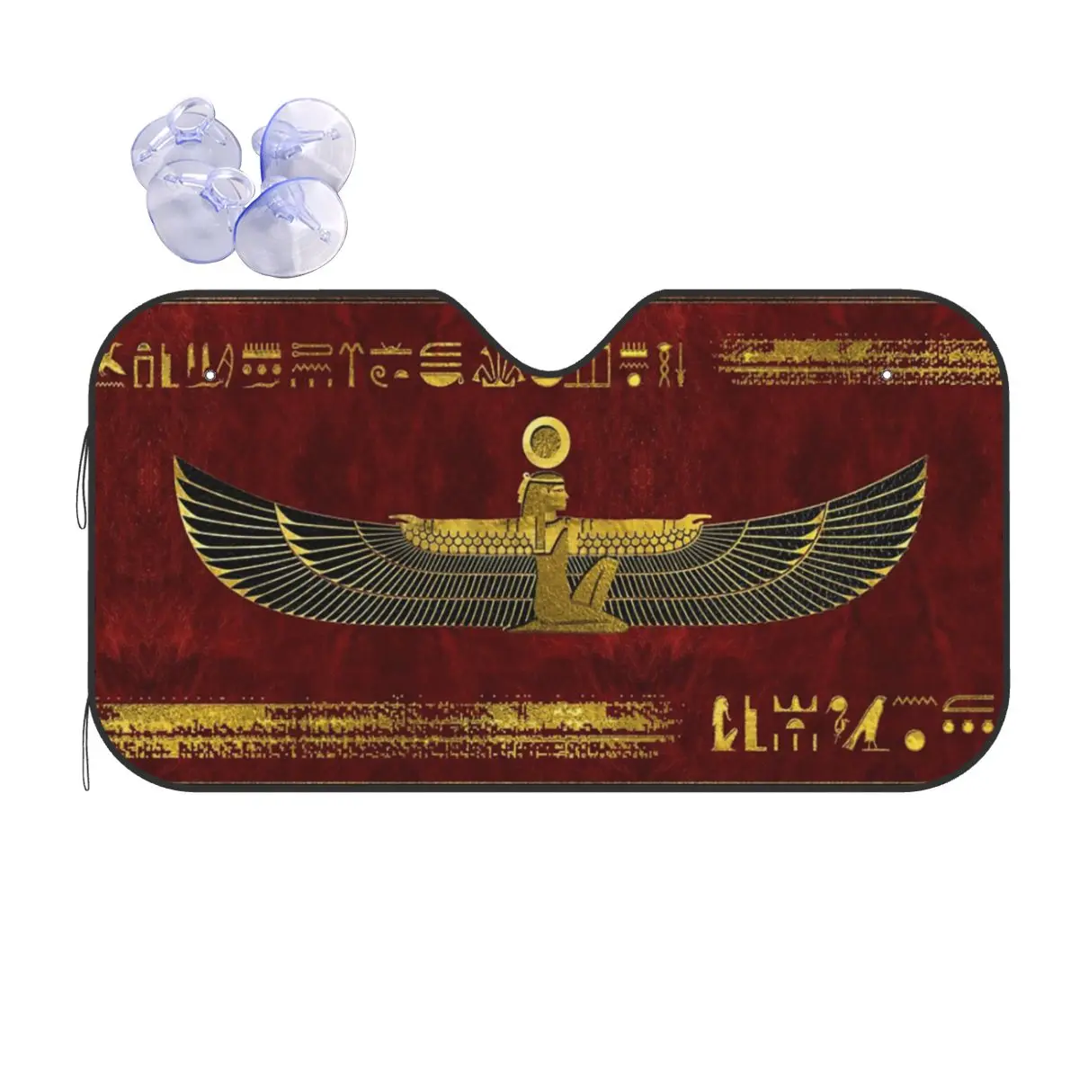 Egyptian God Ornament Windshield Sunshade Ancient Egypt Car Front Windshield Car Window Windscreen Cover Sunscreen Curtain