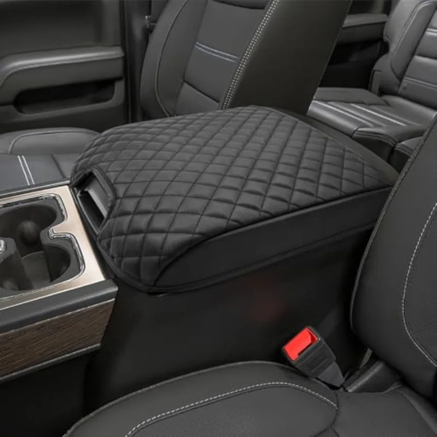 

Center Console Armrest Cover for Chevy Silverado GMC Sierra 1500 2500 3500 2014-2018 and Tahoe Yukon Suburban 2015-2020 Vinyl L