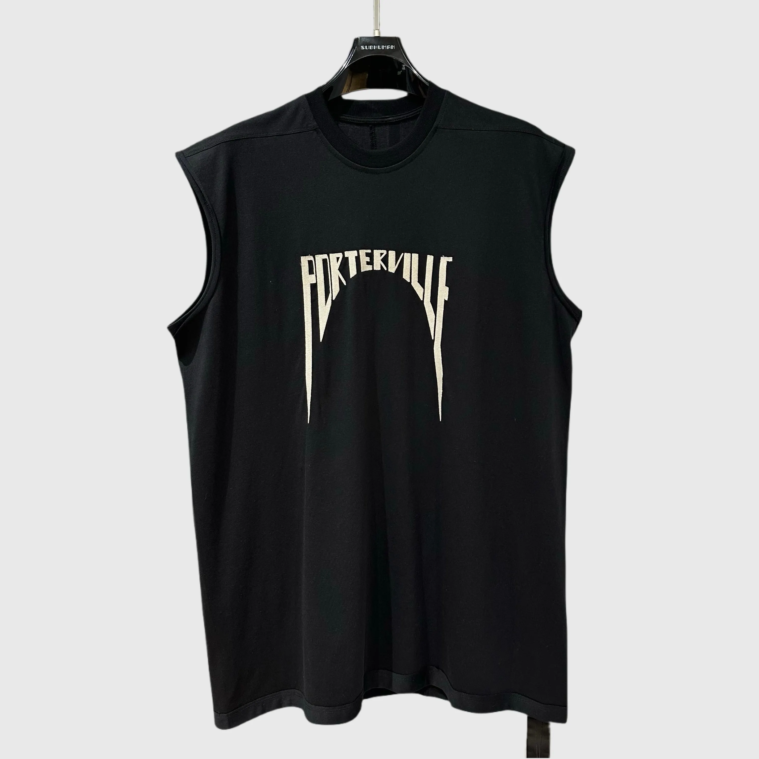 Owen Seak Men Tank T Shirt Tops Cotton Oversized Gothic Clothing Vest Tees Summer Black White Long Shirt