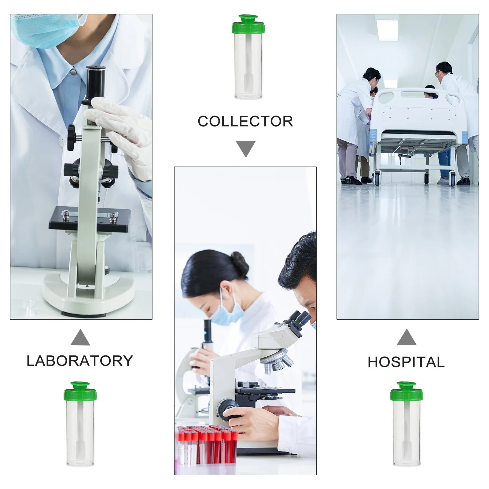 

50pcs 15Ml Fecal Collection Containers Stool Sampling Cup Ready To Use Durable Medical Specimen Transport Container Teaching