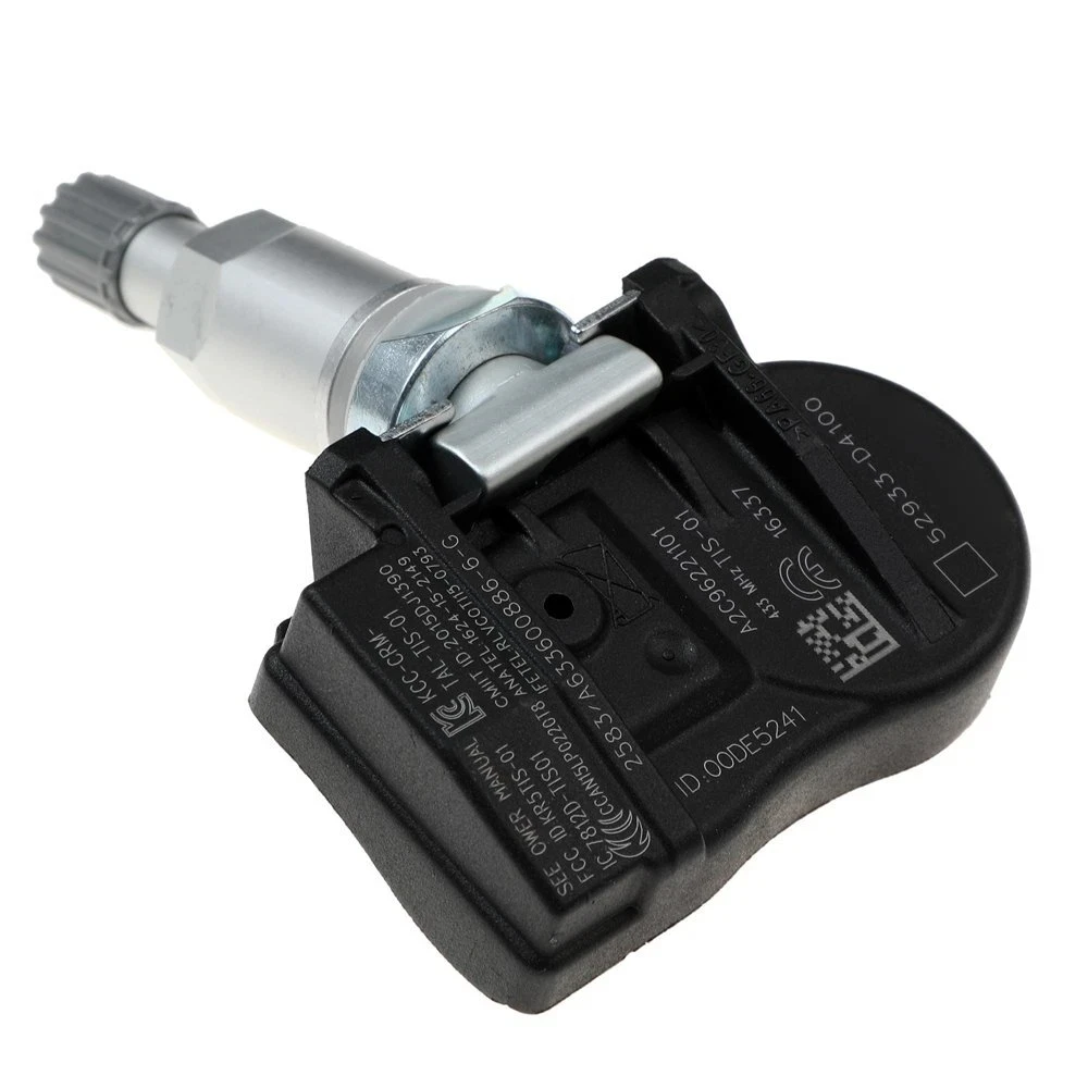 4개 52933-D9100 타이어 압력 센서 433MHz 현대 엘란트라 카우아이 코나 아이오닉 기아 쏘울 니로 옵티마 제네시스 GV80 52933-D4100