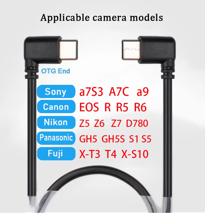 dji ronin sc2 rs2 rs3 USB-C is applicable to Sony Panasonic Nikon Fuji camera control type-c to type-c cable