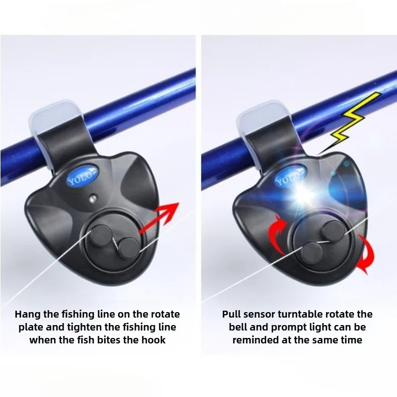 Fishing Bite Alarm Camping equipment Electronic Buzzer on fishing rod with Loud Siren Daytime Night Indicator With Battery image 14