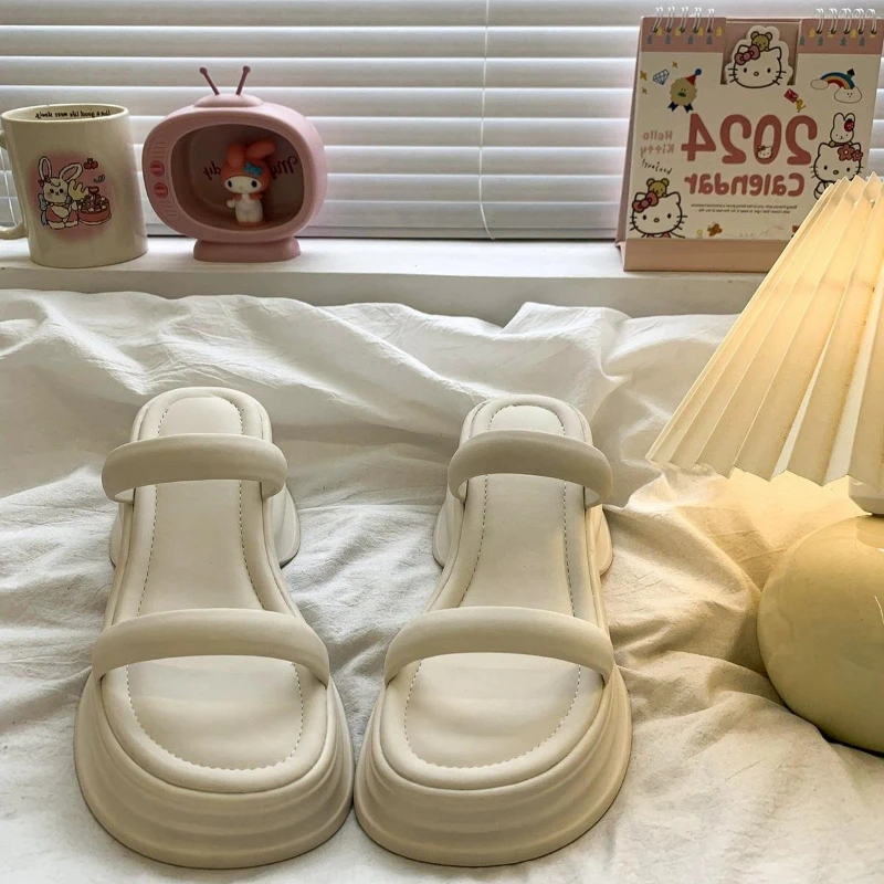 2025Summer Fashionable Casual and Comfortable Girls' Elegant and Cute Open-toe Wear-resistant Beach Thick-soled Non-slip Sandals