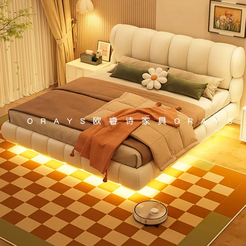 Loft Queen Bed Bedroom Luxury Sleeping Modern Girls Comfortable Cheap Princess Design Bed Soft Cama Solteiro Modern Furniture