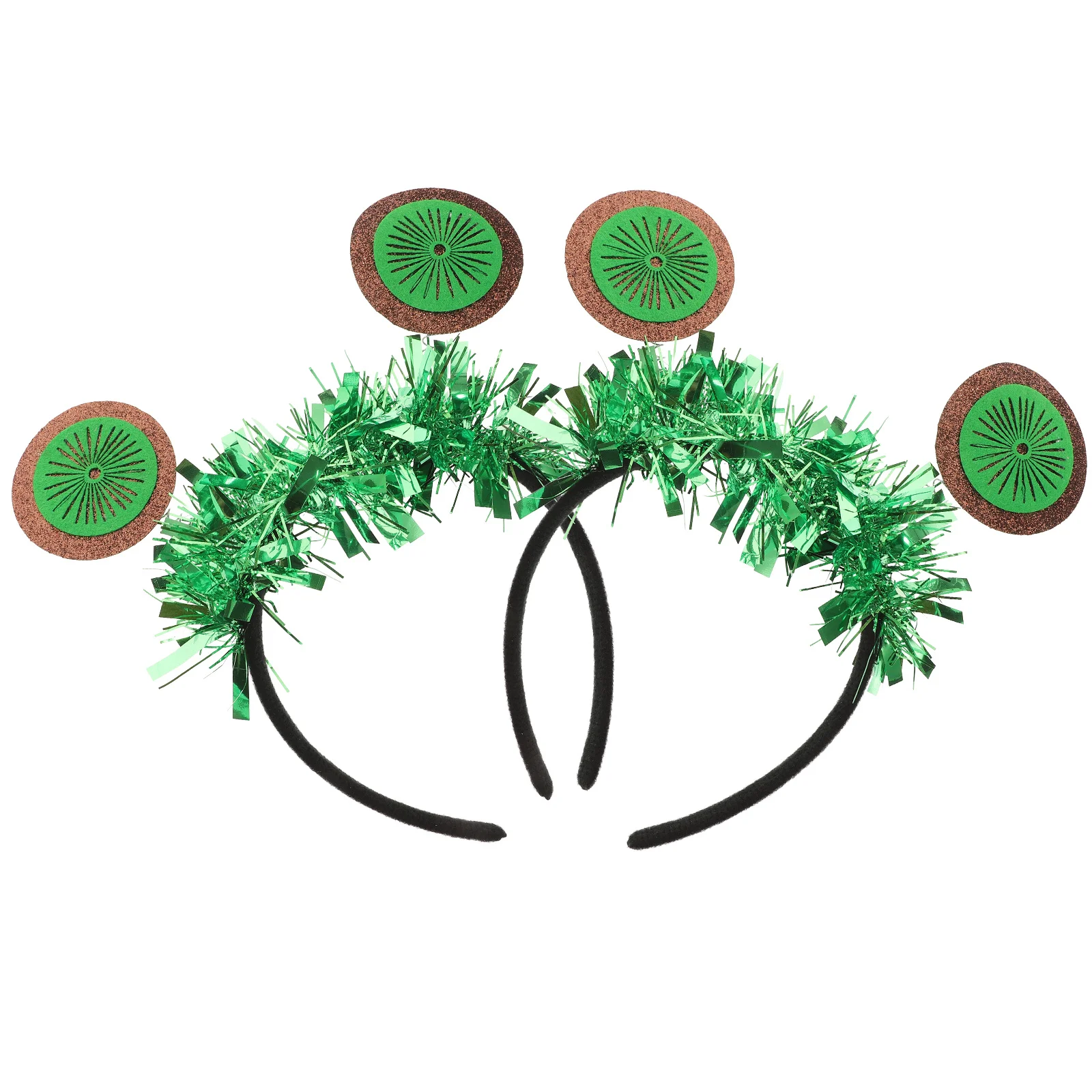 

2pcs Shaped Hair Hoop Green Creative Party Headband For Kids Girls Festival Hairwear Unique Performance Head Accessory