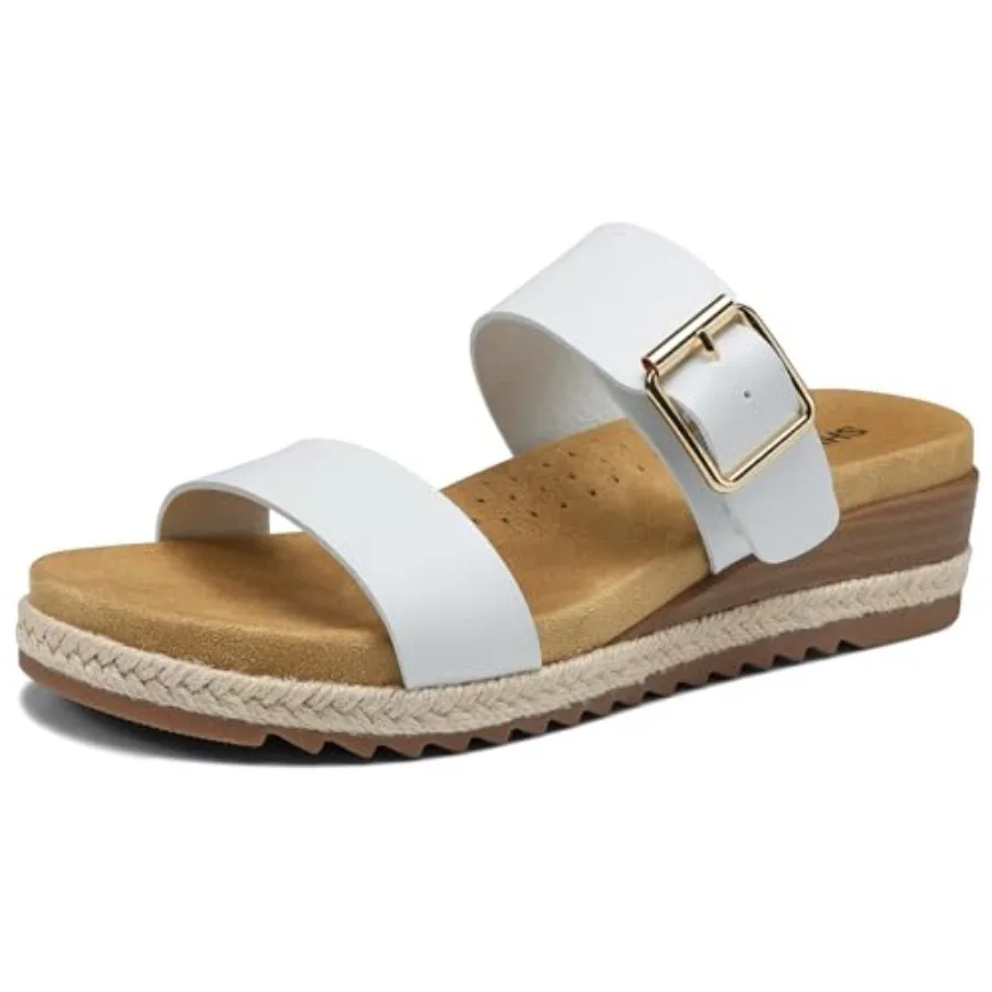 

SHIBEVER Flat Sandals for Women Dressy: Comfortable 202 Womens Sandal - Arch Support Walking Summer Shoes
