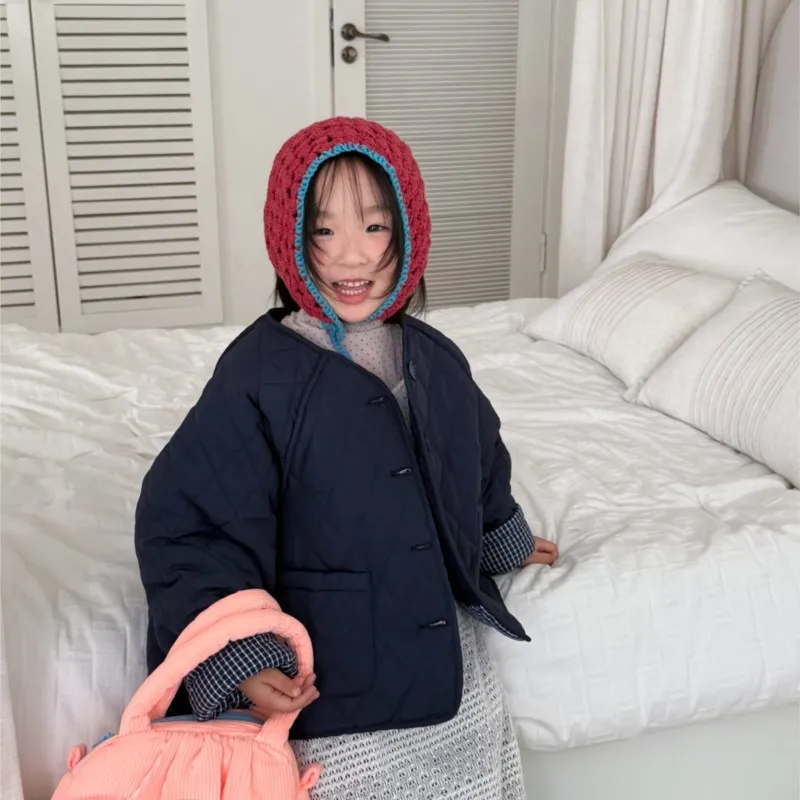 

Children Parkas RAISE Winter Kids Baby Girl Padding Jacket Solid Argyle Little Toddler Girls Thicken Outerwears Infant Girl Coat