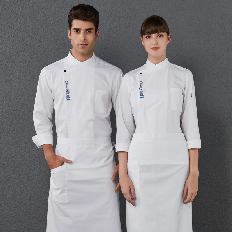 Catering Chain Restaurant Kitchen Clothes Houtang Chef Overalls Men's Long-Sleeved Baking Tooling Women's Autumn and Winter plus