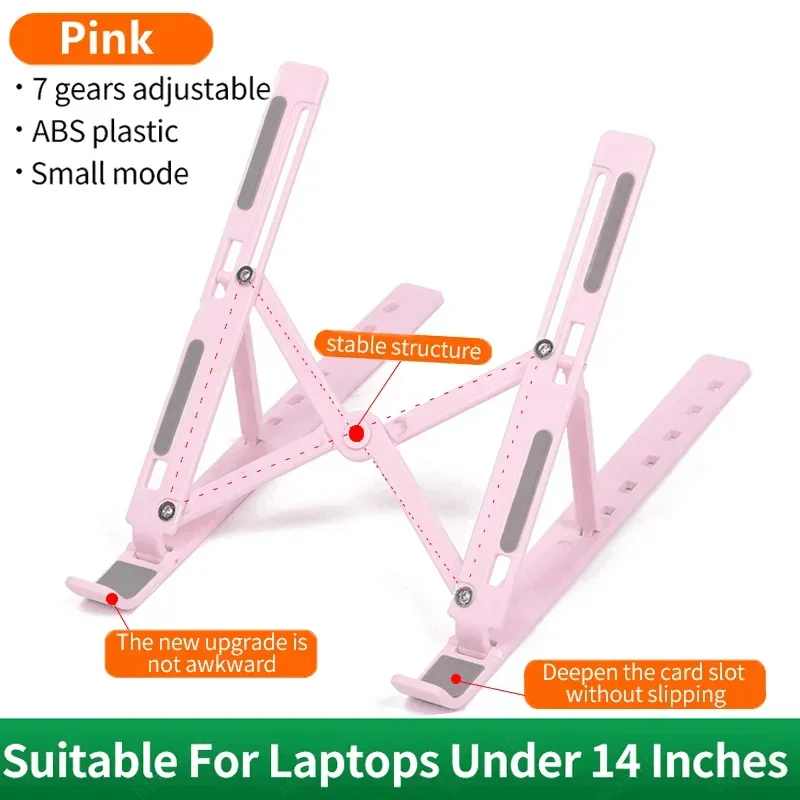 Laptop-Ständer, tragbar, faltbar, Notebook-Halterung, verstellbarer Computer-Monitor-Halter für MacBook Air, iPad, Tablets, Basiszubehör