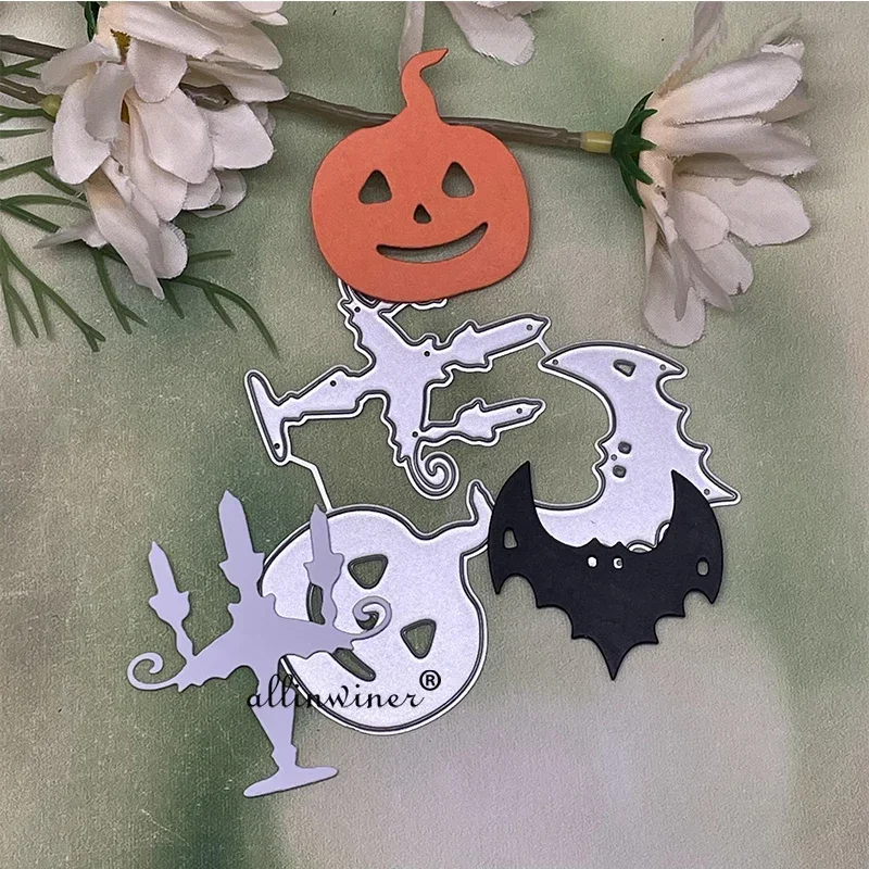 

Набор из 3 металлических вырубных форм для декораций на Хэллоуин, трафареты для скрапбукинга, декоративного тиснения и рукоделия