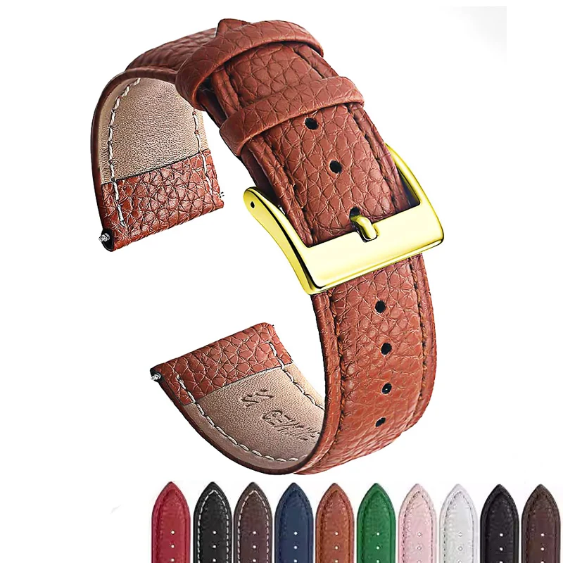 Genuine Leather Watch Band 16mm 18mm 20mm 22mm Watch Strap for Man Women High-quality Wrist Watchband