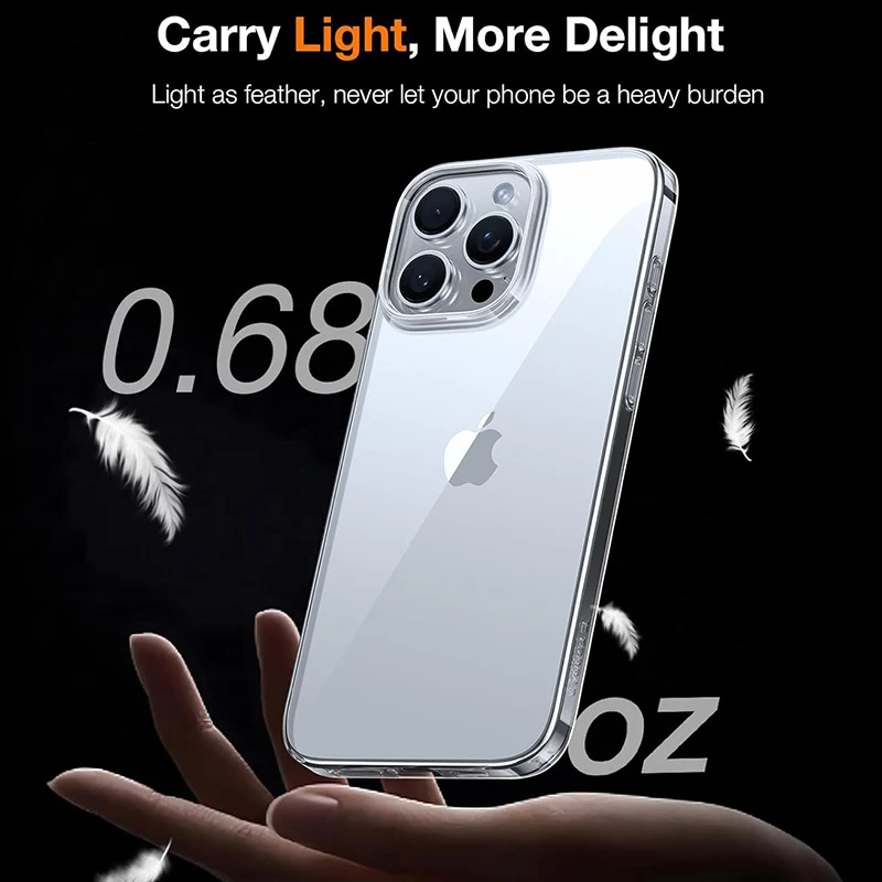 Custodia rigida di lusso per PC per iPhone 17 Air 16 E 15 14 13 12 11 Pro Max Custodia per telefono ultra sottile per iPhone 16 15 14 Plus Cover