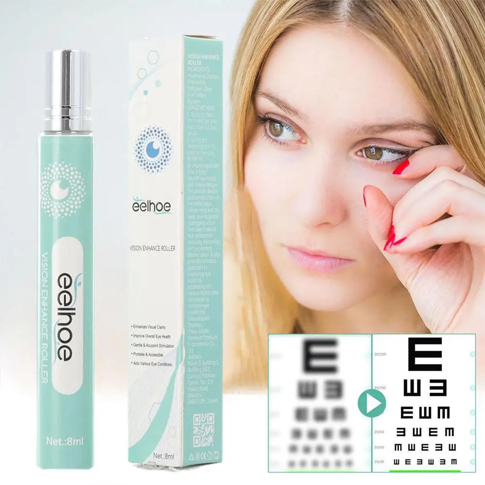1X High-end 8ml Quickly Restore Vision Enhance Roller Promotes Clearer Eyesight Mild Relax Massage Fatigue Relief For Eye Care