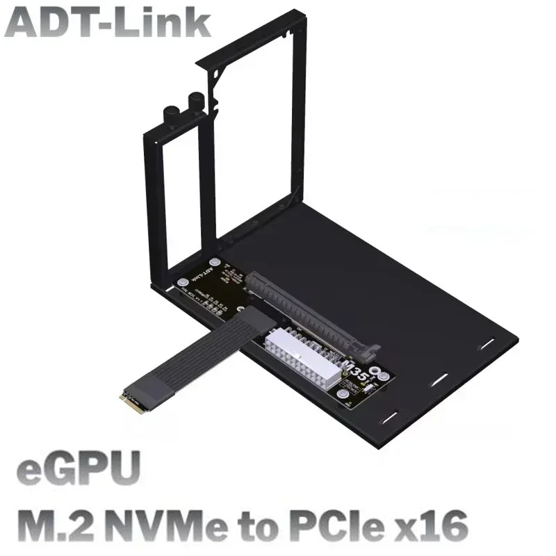 eGPU GEN4 M.2 NVMe GPU Dock PCIe 4.0 x4 High Speed PC Notebook Laptop to External Graphics Video Card M2 M Key to PCI-E X16 25cm