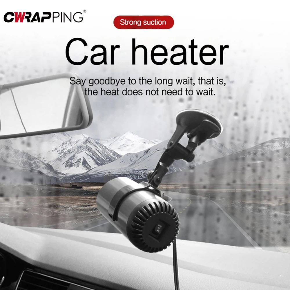 12V Camping Car Accessories Cab Adjustable Frost Snow Auto Fan Heater Defroster Spray 150W Fast Heating Cooling for Vehicle Fog