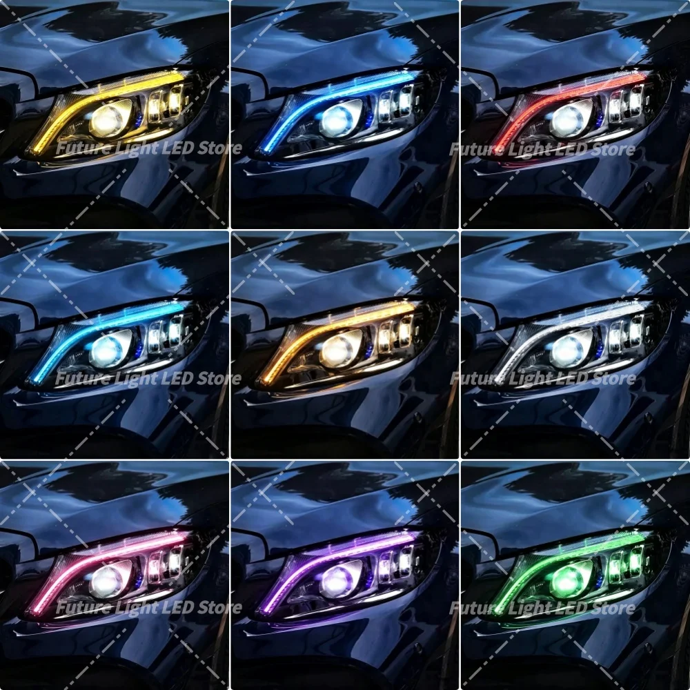 DRL Boards Light Source For Mercedes C CLASS W205 C200 C180 C300 C63 AMG 2019-2021 LED Headlight Daytime Running Lights Module