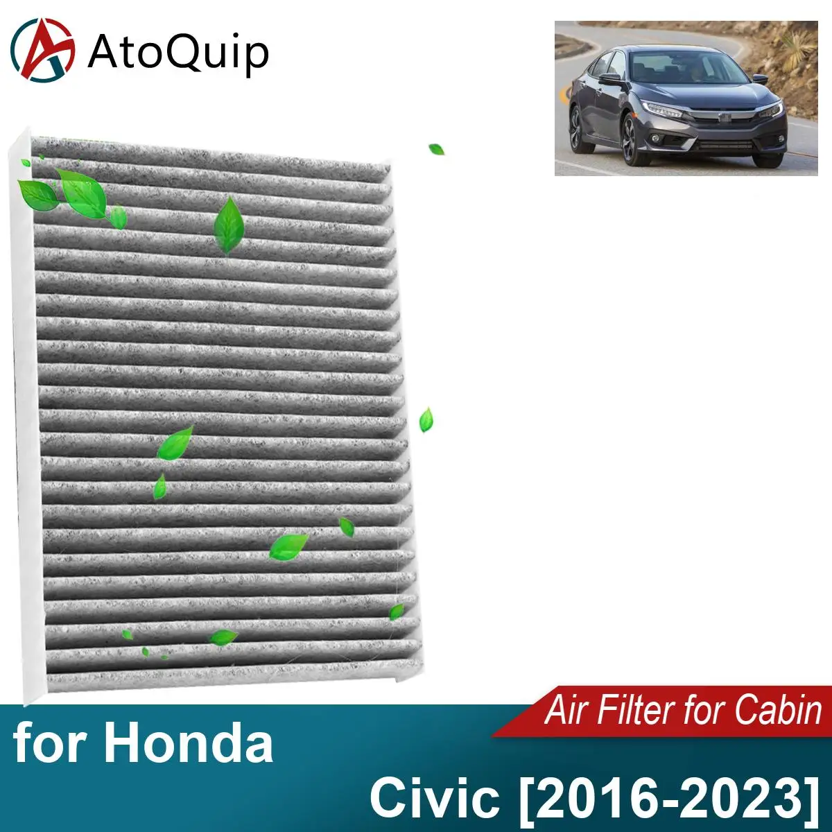 

Элемент воздушного фильтра CF11182 для автомобиля Honda Civic 2016-2023 80291-T5R-A01 80291-TF0-405 80291-TF0-E01 80292-TBA-A11