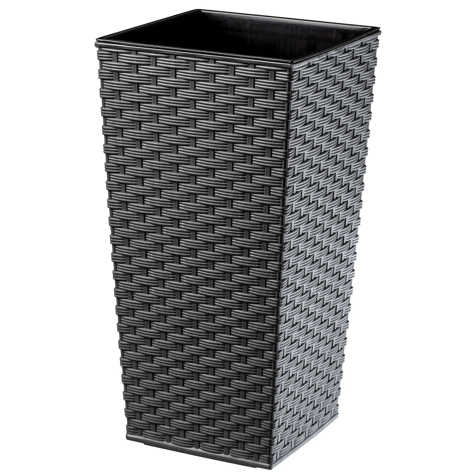 KADAX Bloempot Met Deksel Cover Bloembed Bloembed Hoog Tuin Grafiet 19x36cm