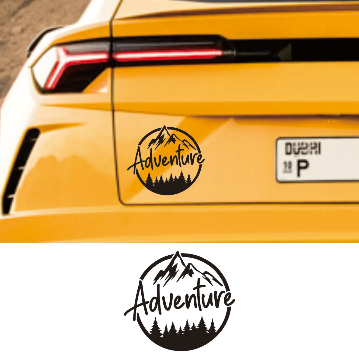 

17x17cm Caravan Camper Adventure Car sticker Waterproof Vinyl Decal Cool Car Styling Car Accessories Pegatinas Para Coche