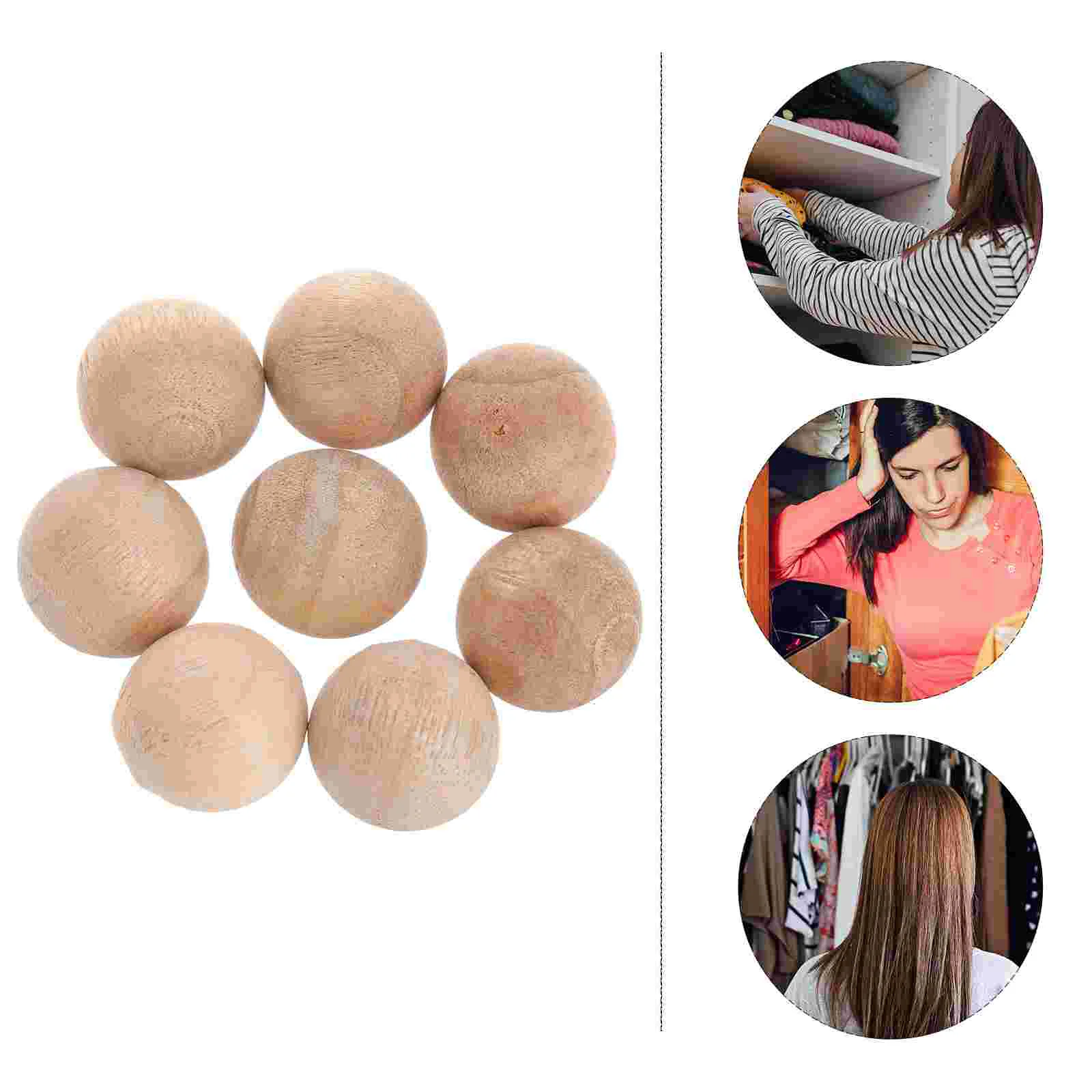 200 PCS Ball Wood Balls Chips Bug Wardrobe Fragrant Blocks Moth Camphorwood Pellets