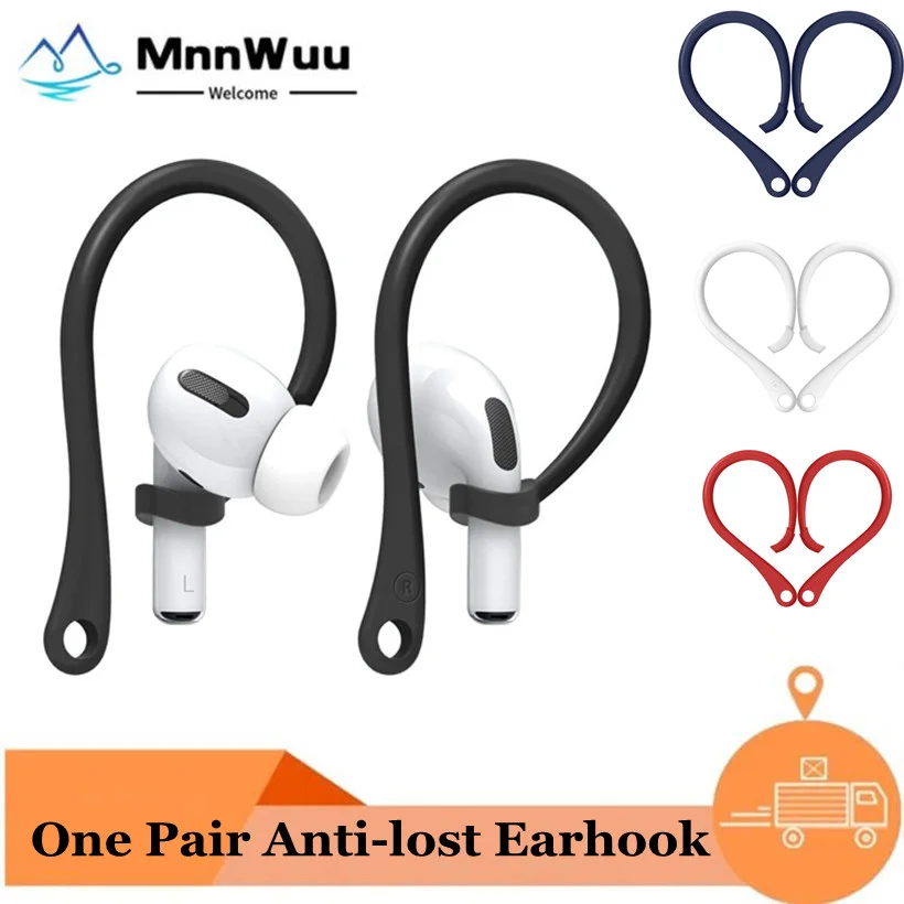 1Pair Anti-lost Earhook Eartips Secure Fit soft TPU Wireless Earphone Protective Accessories Holders For Apple AirPods 1 2 3 Pro