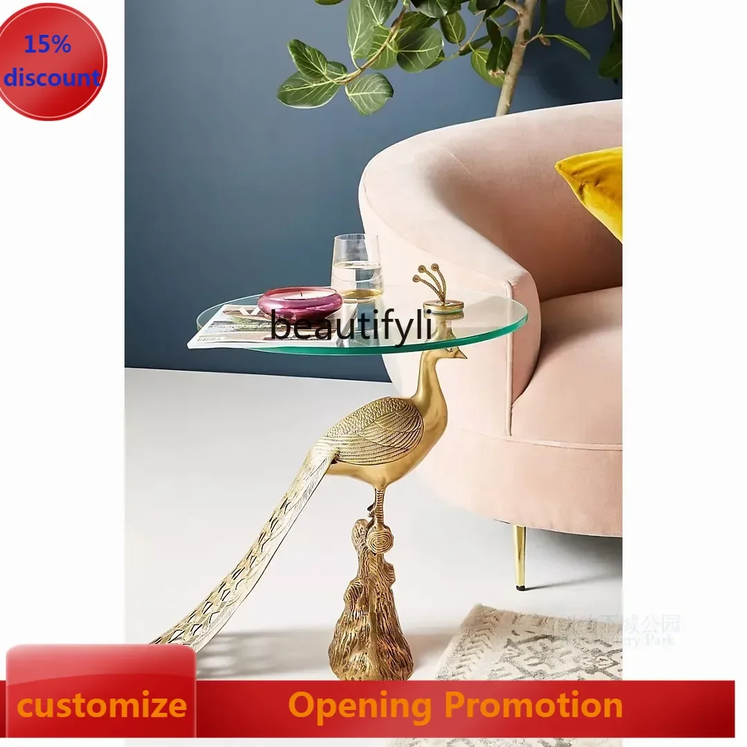 

Modern simple and beautiful shape glass edge table coffee table G1218