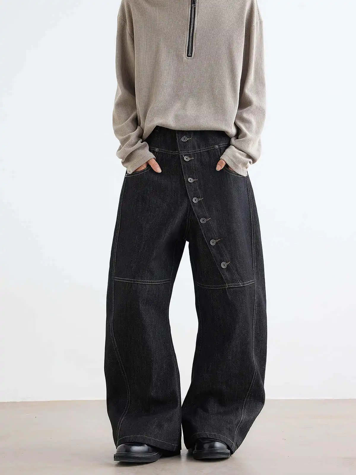 Femmes noir gothique Y2k Emo Baggy Jean japonais années 2000 Style surdimensionné Jean pantalon Vintage Harajuku petit ami Denim pantalon automne