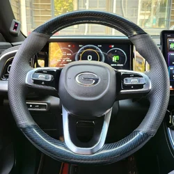 For GAC Trumpchi GS8 Steering Wheel Cover Genuine Leather Hand-stitched GS4PLUS GS5 M8 M6 GS3 GA8 Car Steering Wheel Braid Cover