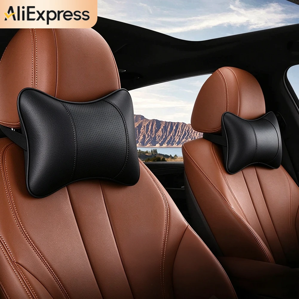 Leather Car Neck Pillow Breathable Heat Dissipation Headrest For Acura MDX RDX ADX Integra ZDX TLX NSX ILX RLX CDX Type S A-Spec