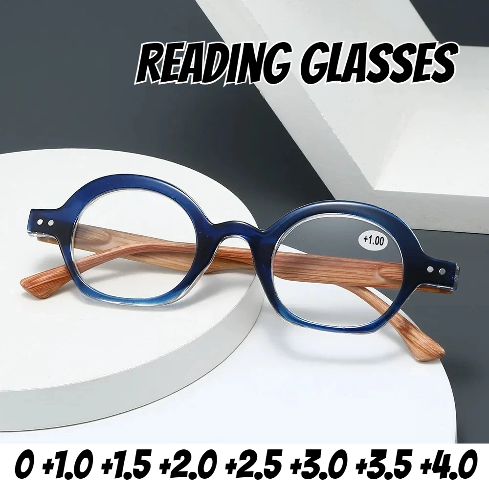 

Retro Round Frame Ultra-light Presbyopia Glasses for Men and Women New Fashion High-definition Anti-blue Light Reading Glasses