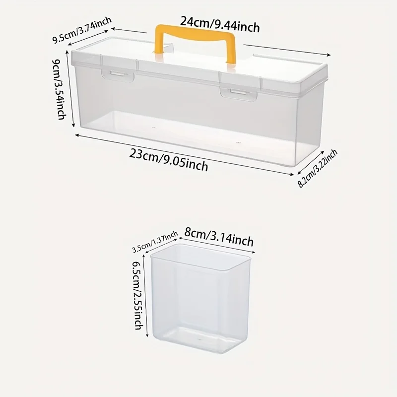 7pcs Transparent Tool Parts Storage Box Set, Multi-Compartment Sorting Box for Screws, Wrenches, Hardware Accessories, and