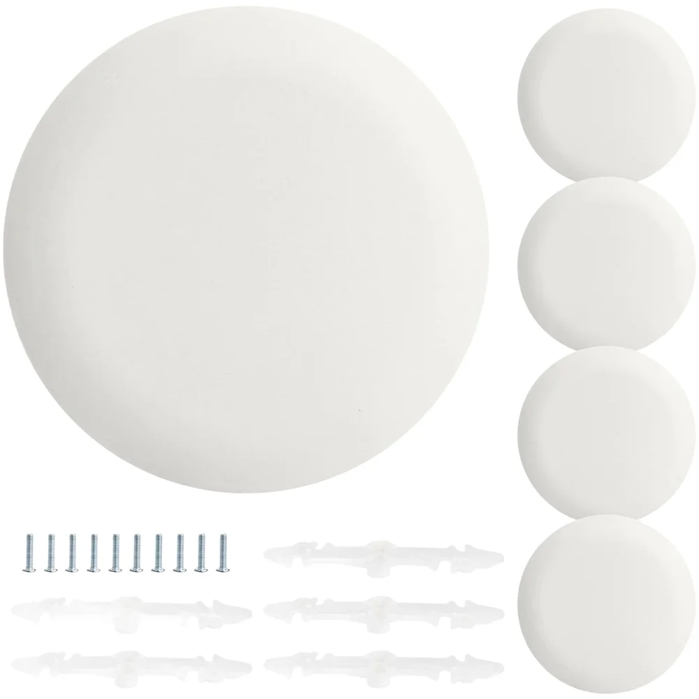 White Ceiling Cover Plate Compatible with For 3 1/2 in and 5 in Recessed Light Mounting Brackets Includes Hardware for Install
