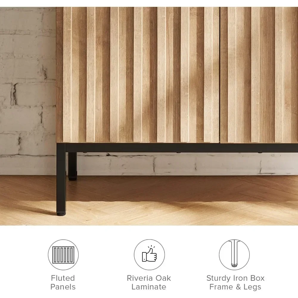 Armoire de rangement, buffet industriel rustique moderne, buffet d'appoint