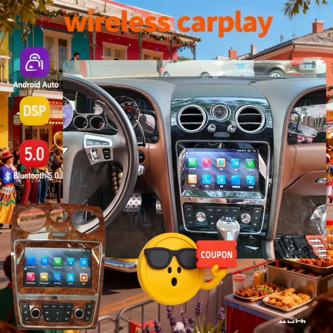 

Мультимедийный видеоплеер Android 14 для Bentley Continental GT Flying Spur 2005-2019 с GPS, CarPlay, Bluetooth 5.0, 4G