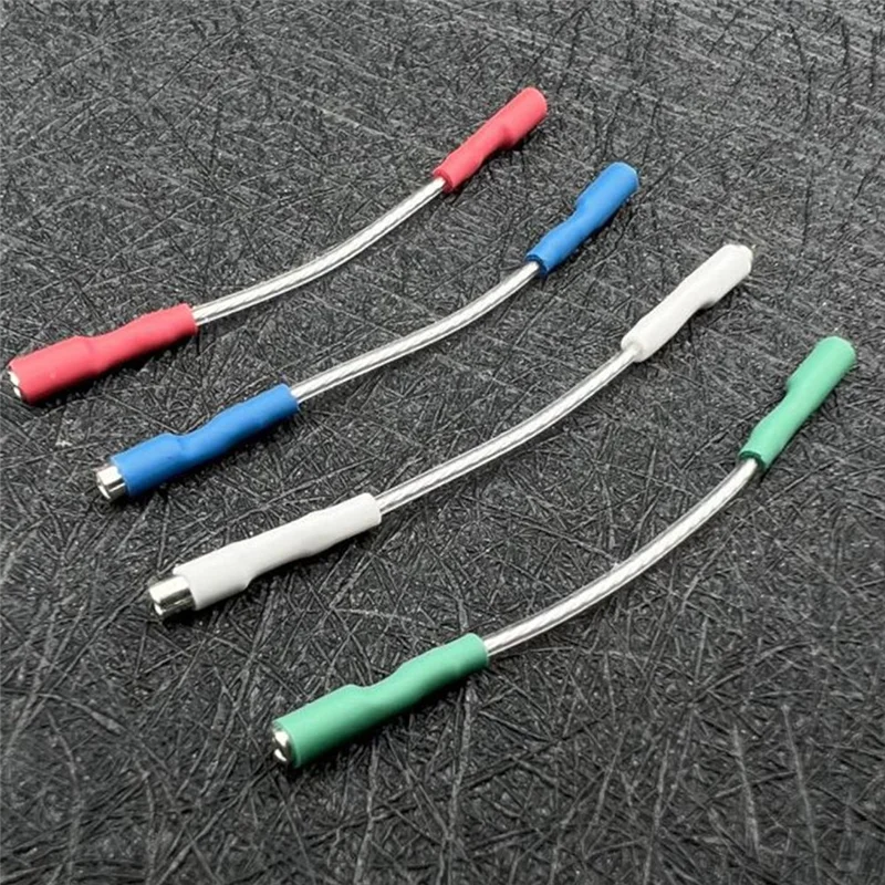 B44C Turntable Phono Cartridge Headshell Wire Leads Cables For1.2-1.3Mm Pins Header Wire Cable Silver Leads Wires