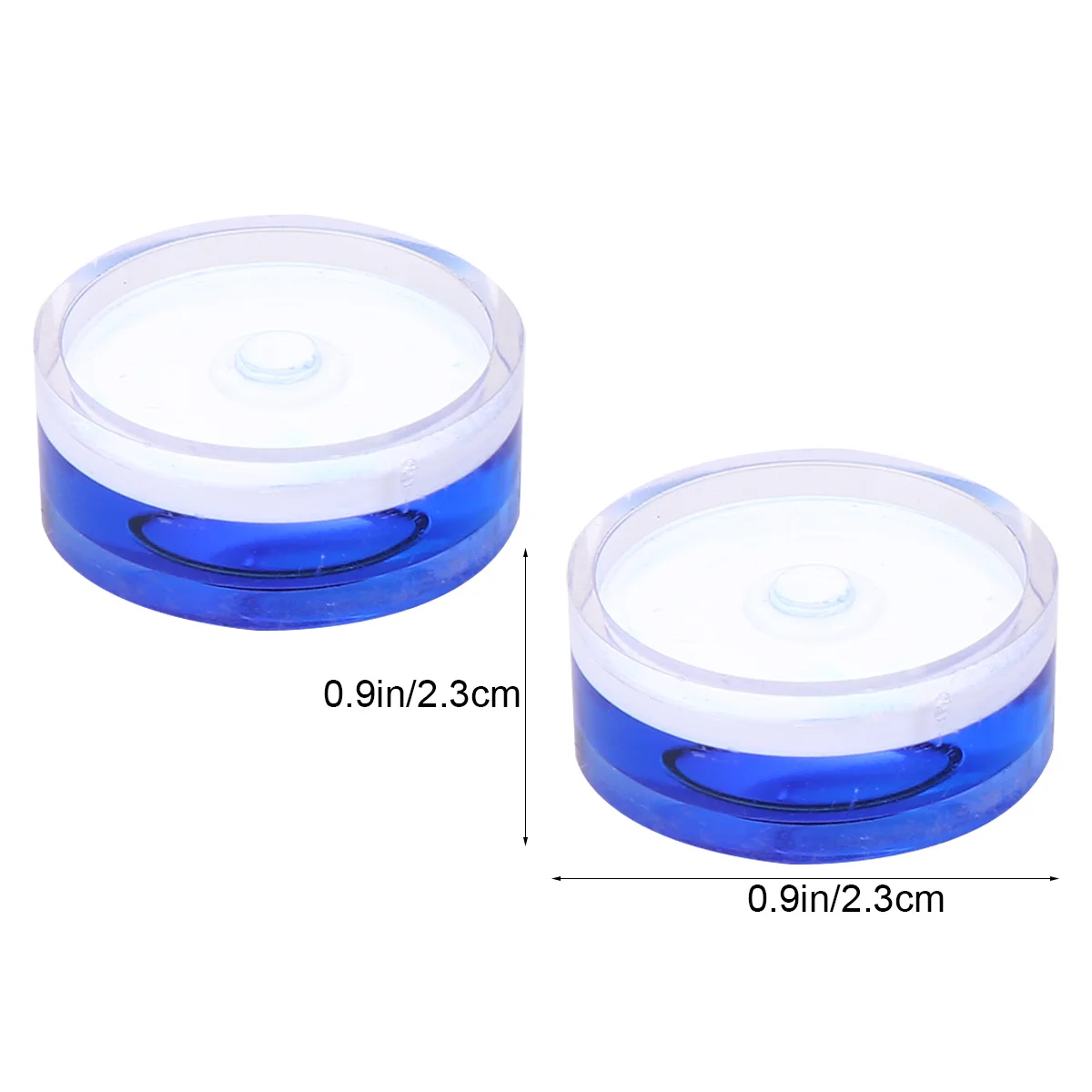 10 Buah Alat Presisi Bening Tingkat Gelembung Bulat Akrilik 25X10Mm untuk Bingkai Foto Kalibrasi Mural Jahit Silang Horizontal