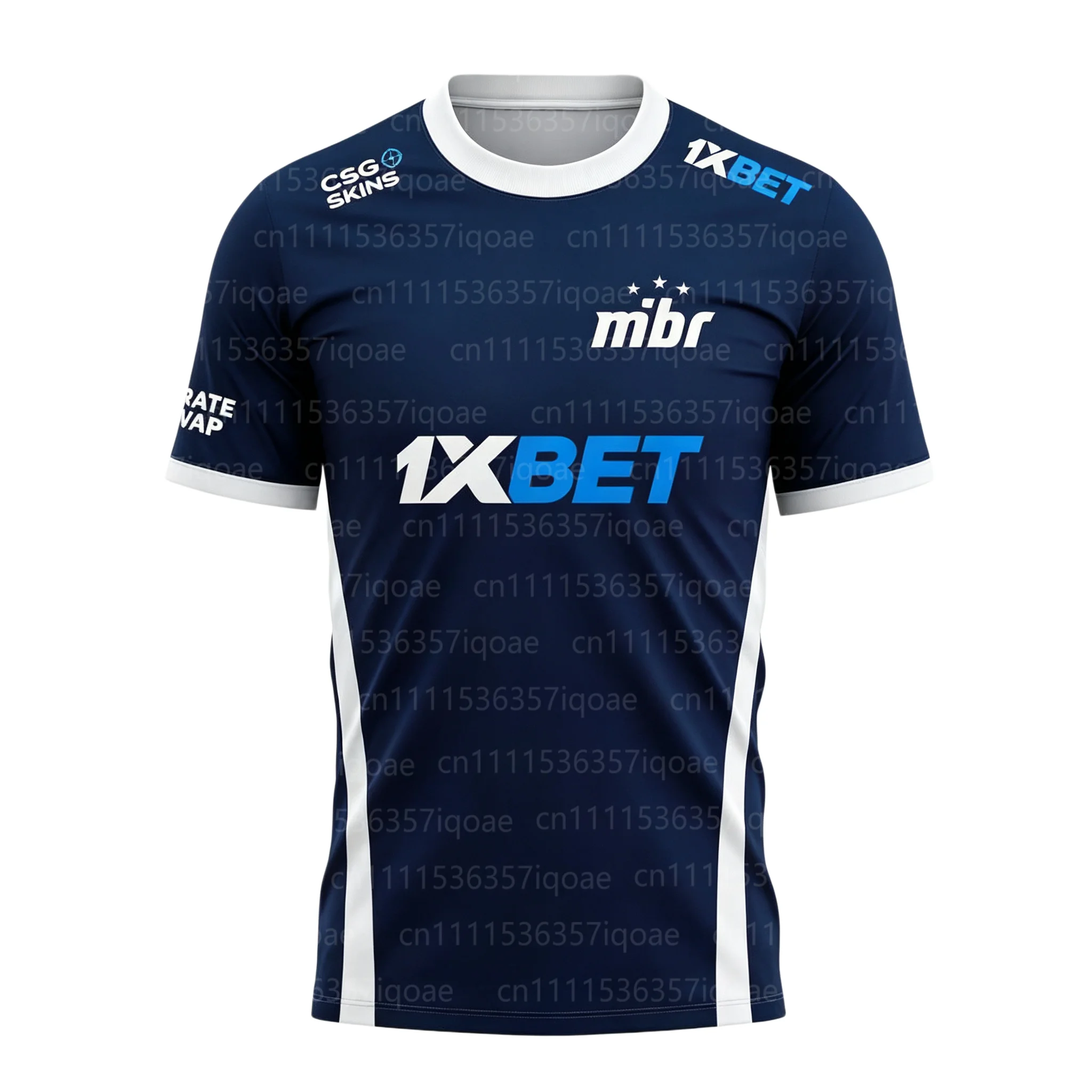 

2026 Mibr Esports Club New 3-Star Uniform CS2 Valorant Shirt for Men - Breathable Round-neck T-shirt with Customization Option