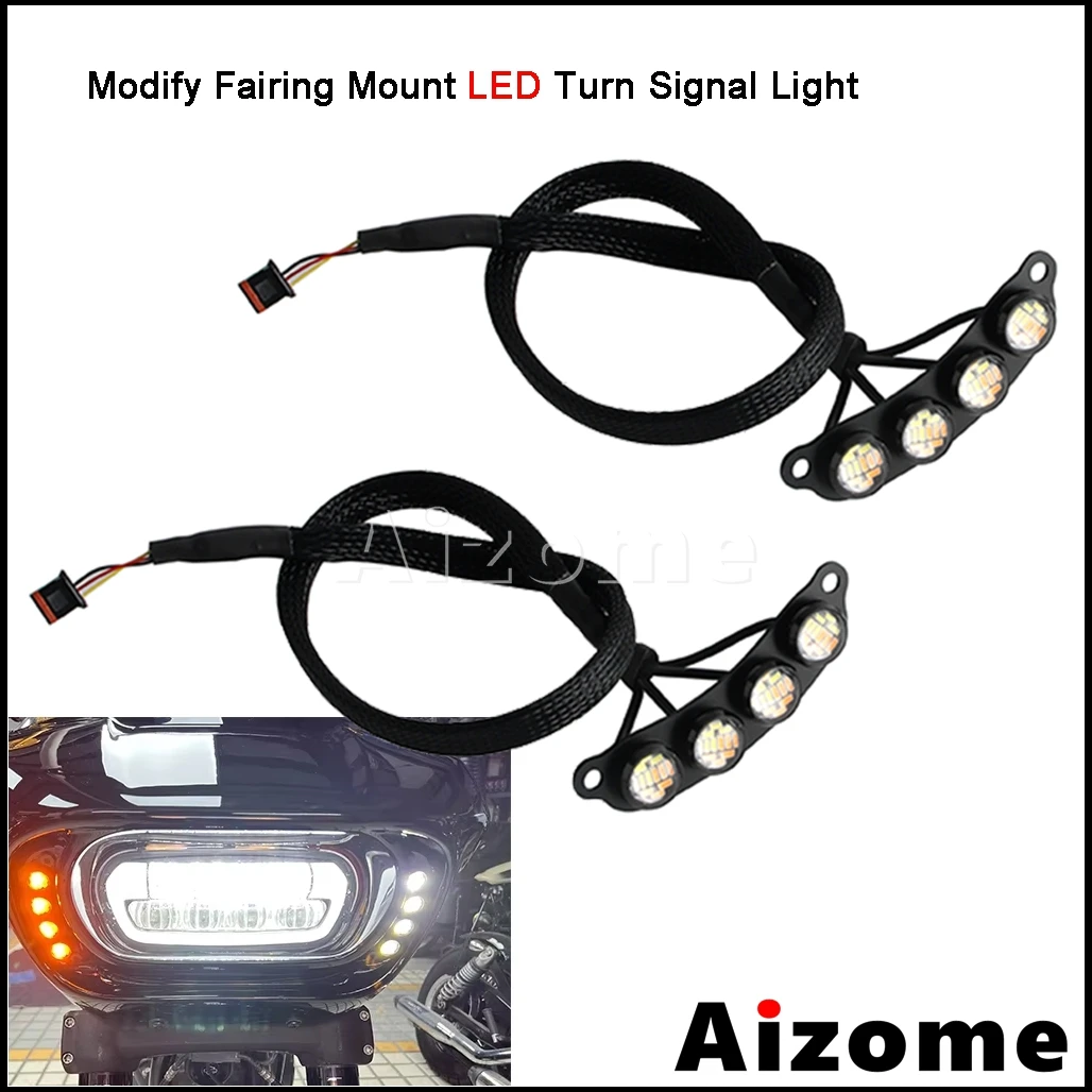 

FXFBS FXFB Белый DRL Ходовые огни Светодиодные янтарные указатели поворота для Harley Softail Fat Bob Обтекатель Передние сигнальные огни Комплект 2018-24