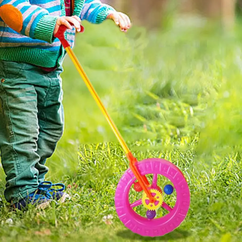 Girello per bambini giocattolo attraente colorato Push Walker con ruote passeggino multifunzionale staccabile per bambini che pratica l'apprendimento