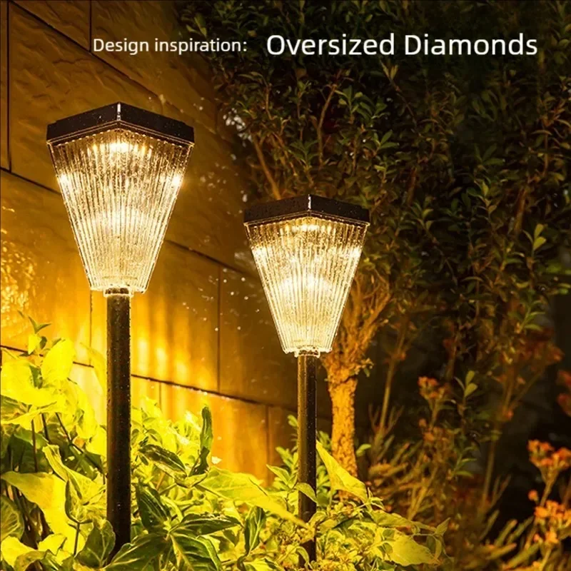 Outdoor Solar Lights Garden Lights Solar Powered Lamp Lantern Waterproof Landscape Lighting Pathway Yard Lawn Garden Decoration